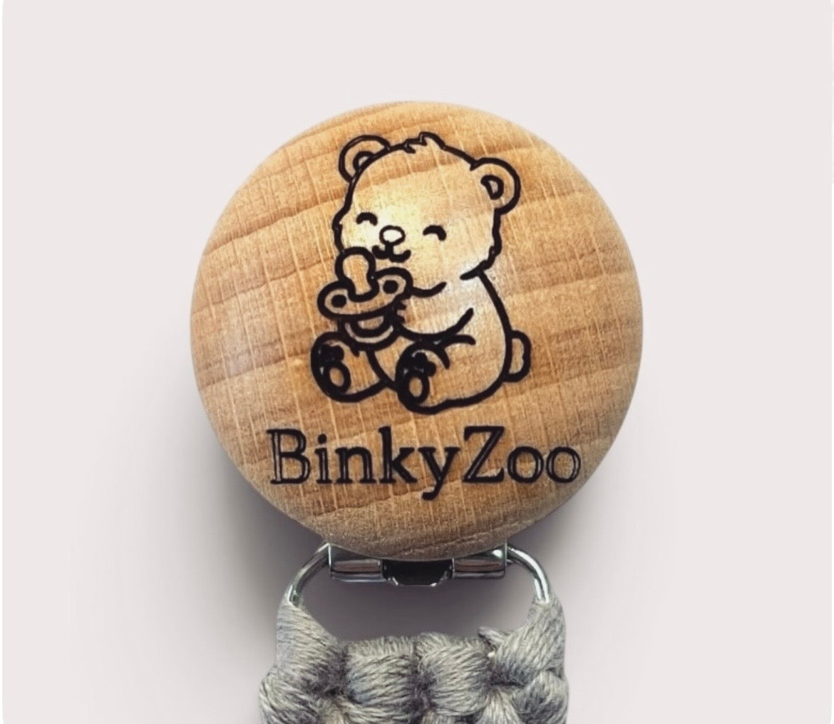 Binky Bear | BinkyClip | Non-Toxic Washable