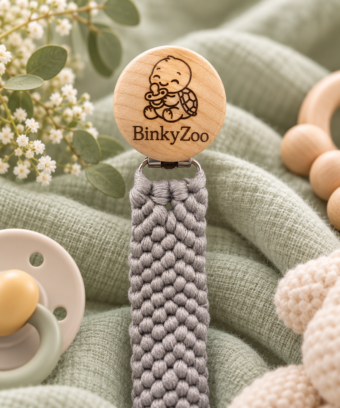 Tiny Turtle | BinkyClip | Non-Toxic Washable